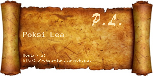 Poksi Lea névjegykártya
